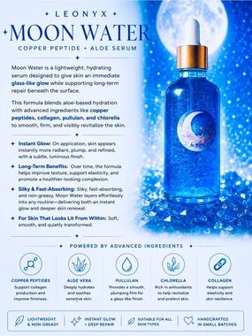 Moon Water Hydrating Serum — Blue with Gold Dropper